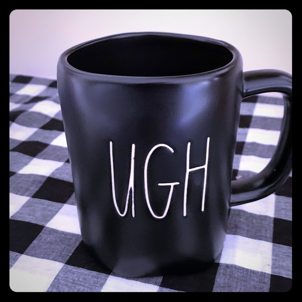 Rae Dunn Black Matte UGH coffee mug